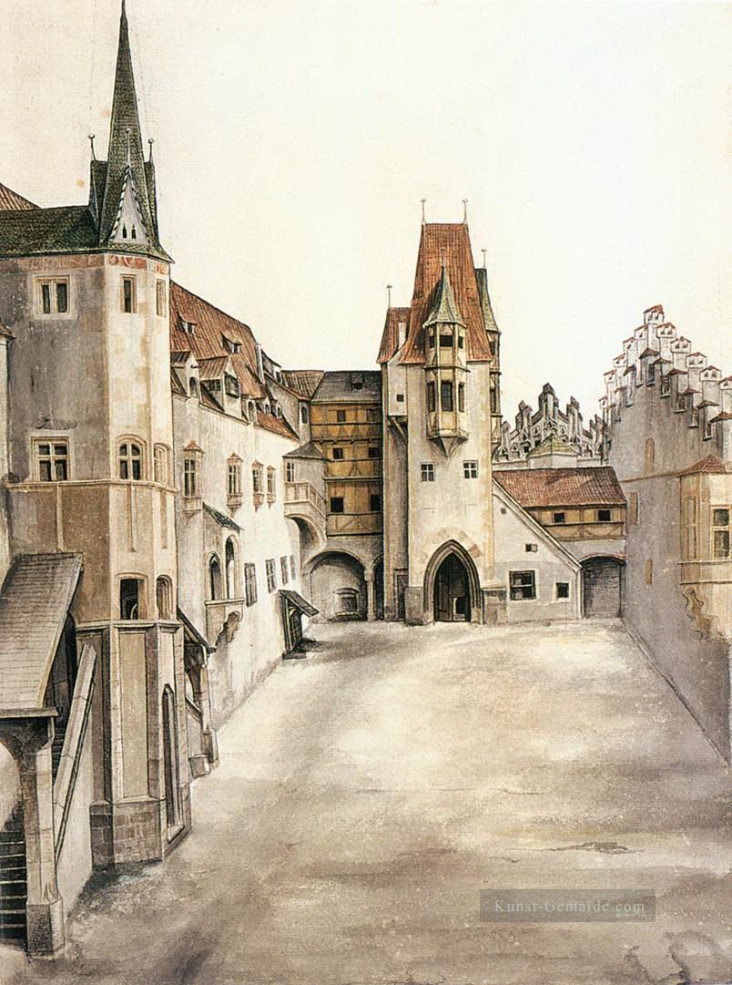 Hof des ehemaligen Schloss in Innsbruck ohne Wolken Albrecht Dürer Ölgemälde
